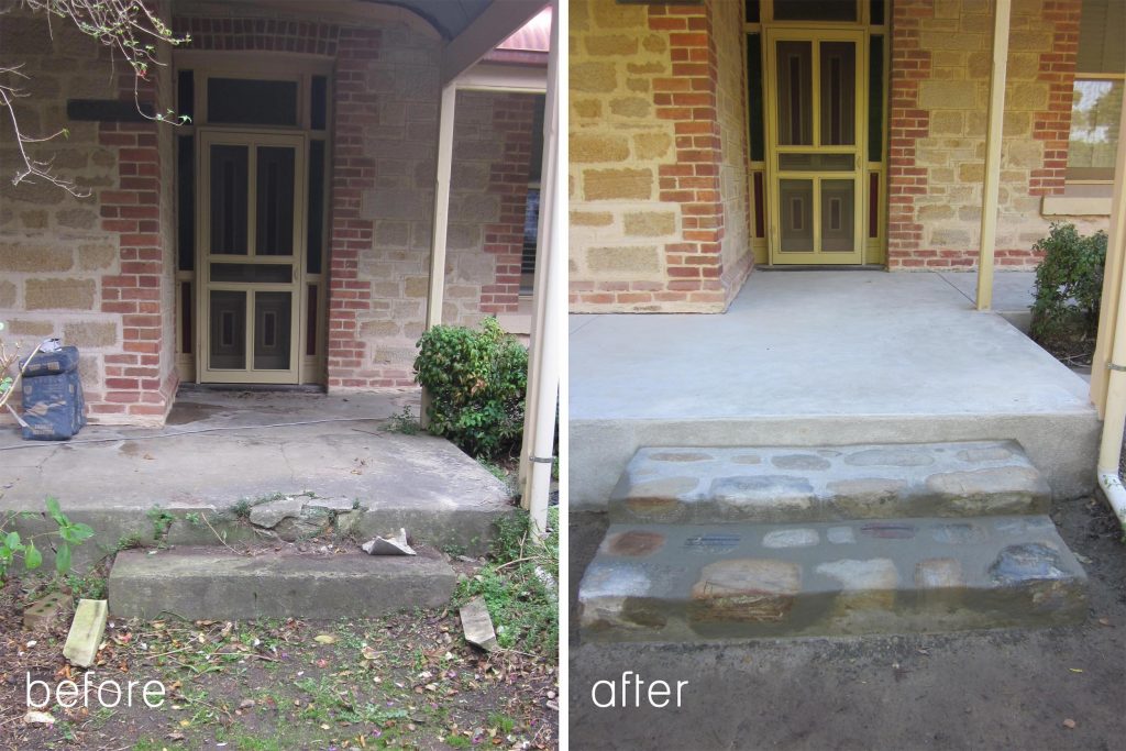 New concrete steps restored & repaired
