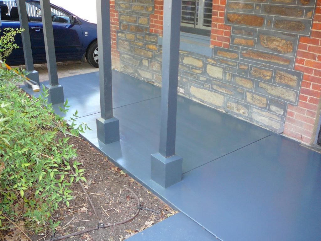 Concrete resurfacing,  verandah after painting