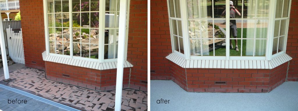 Tile resurfacing front verandah, multiflake over tiles