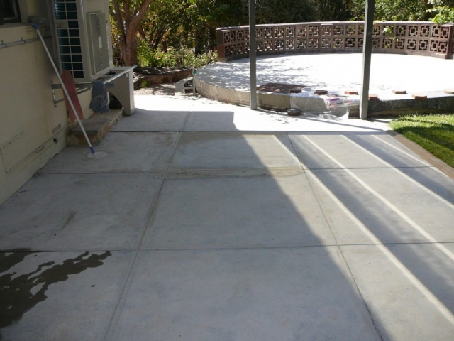 Concrete resurfacing, Patio area