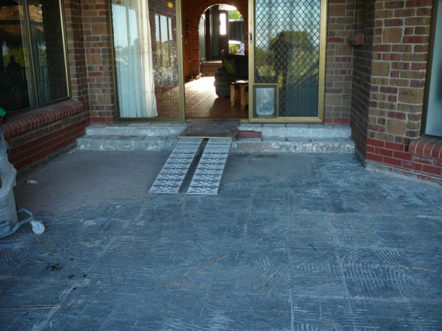 Tiles removed from Patio