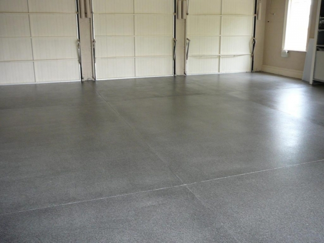 6 car garage floor resurfacing, with Multiflake