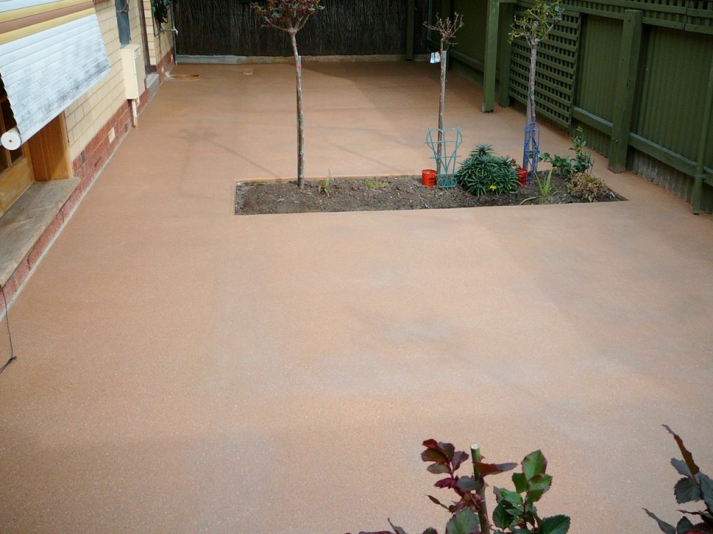 Concrete resurfacing, Patio beige multiflake