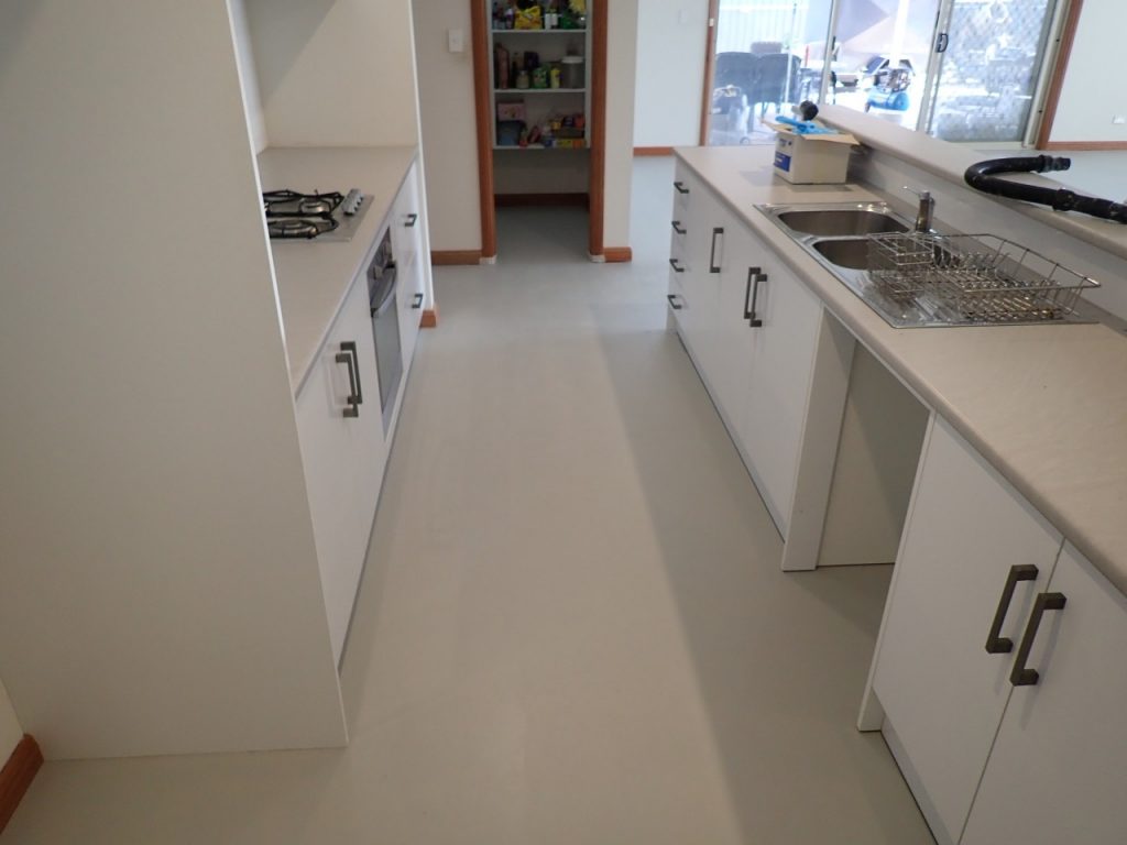 Concrete resurfacing: Colour base coat