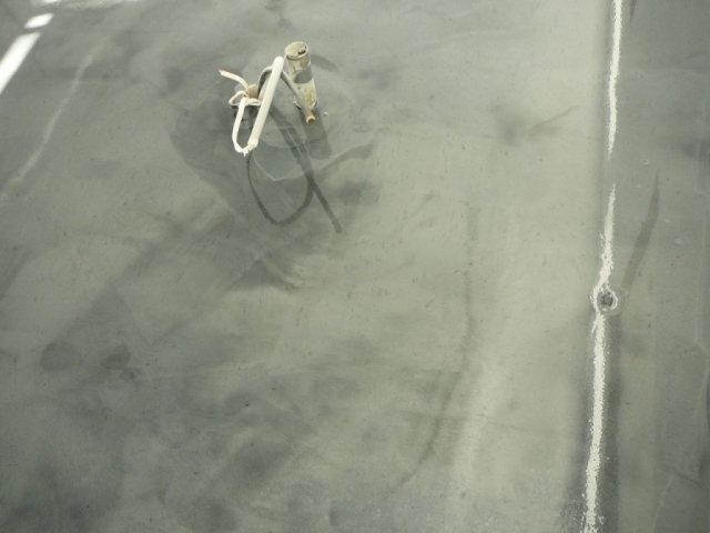 Concrete resurfacing: epoxy grey illusion floor