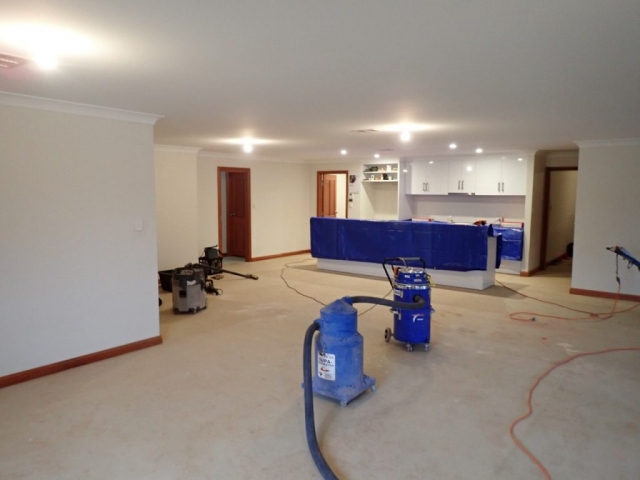 Concrete resurfacing: main floor - Before