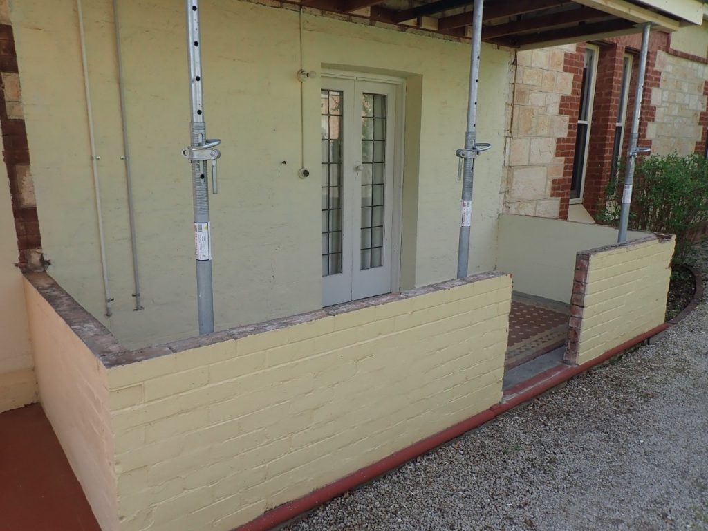 Concrete resurfacing, old verandah before, with walls