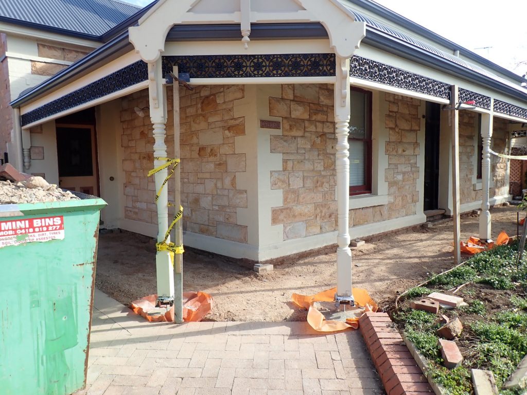 Concrete resurfacing, old verandah removed