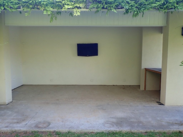 Concrete resurfacing, outdoor kitchen before