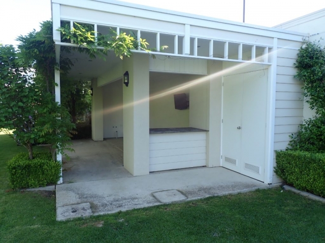 Concrete resurfacing, outdoor room before