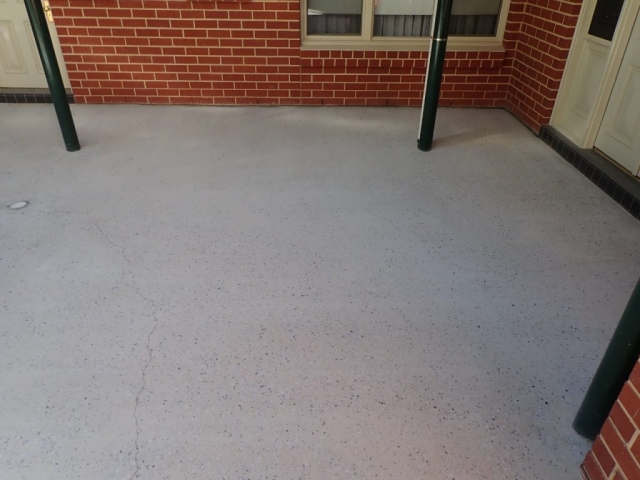 Concrete resurfacing, patio floor