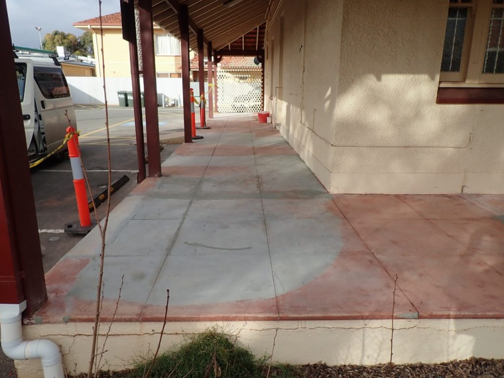 Concrete resurfacing, verandah repairs