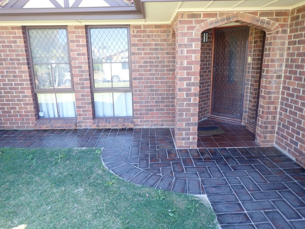 Resurfacing pavers, paved path after sealing