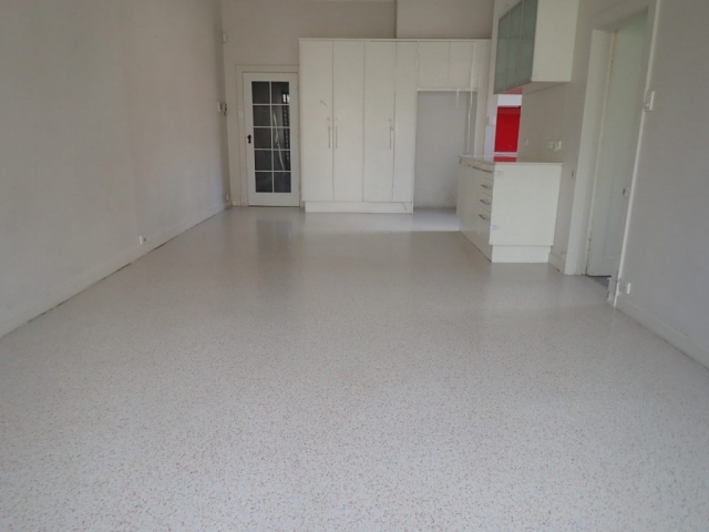 Slate resurfacing: Multiflake dining room floor - After