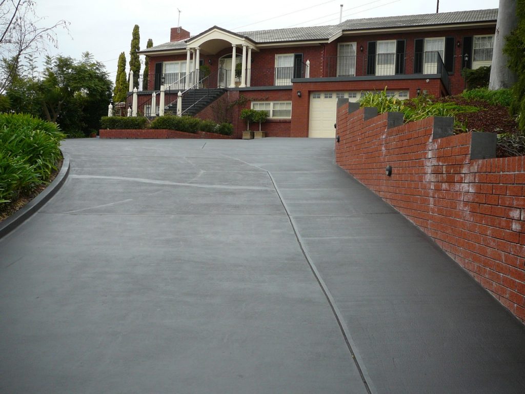 concrete resurfacing driveway after