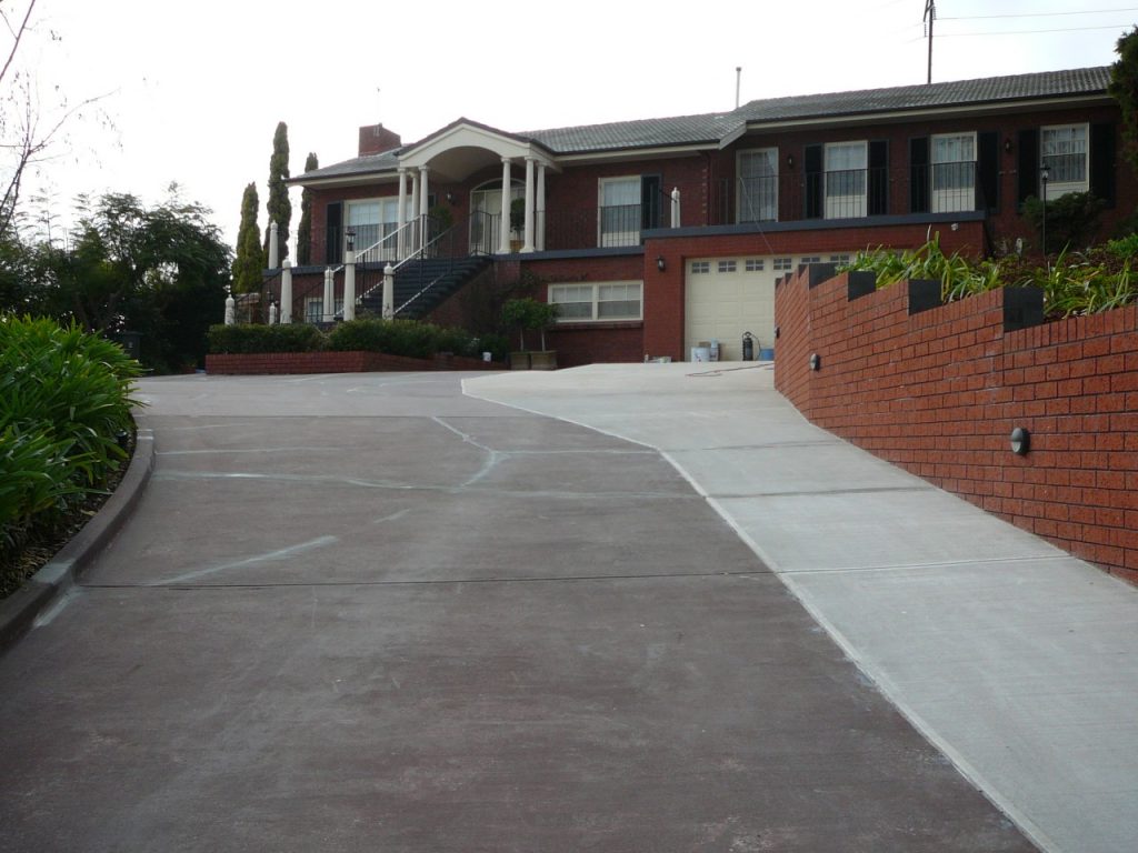 concrete resurfacing driveway before