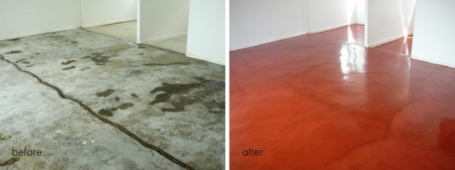 Concrete resurfacing: epoxy floor coating