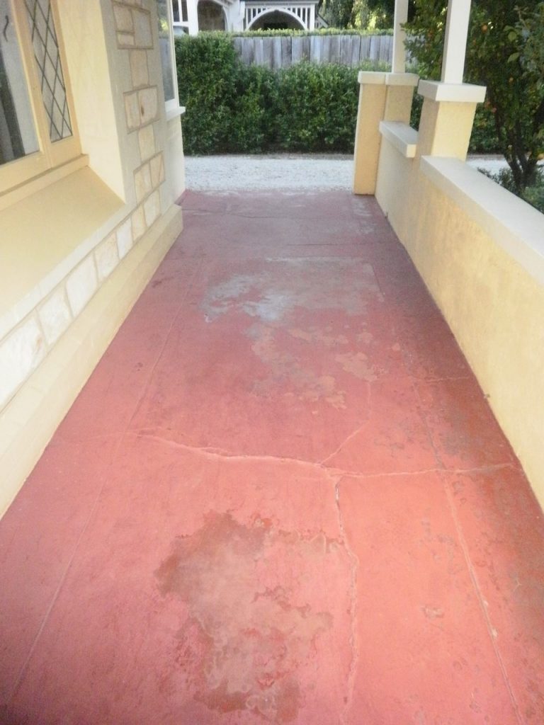 Front verandah worn out and cracked
