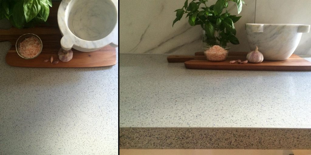 Kitchen benchtop new micro flake: Detail