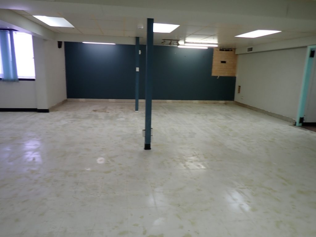 Commercial Floor: After glue removal