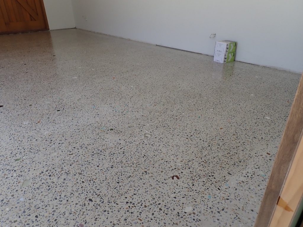 Barn to office conversion: polished concrete