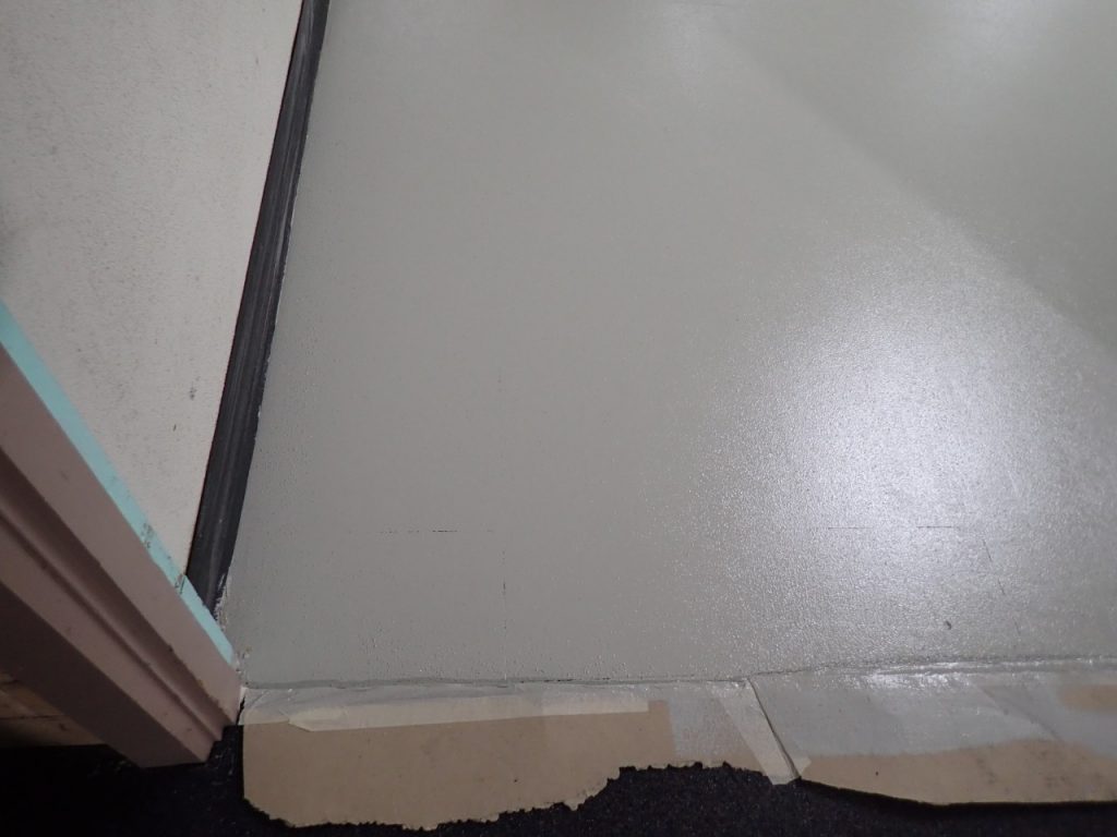 Commercial floor: painted: detail