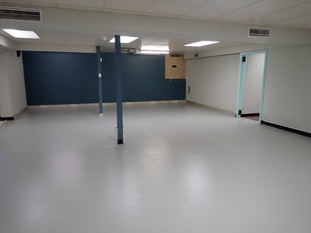 Commercial floor painted