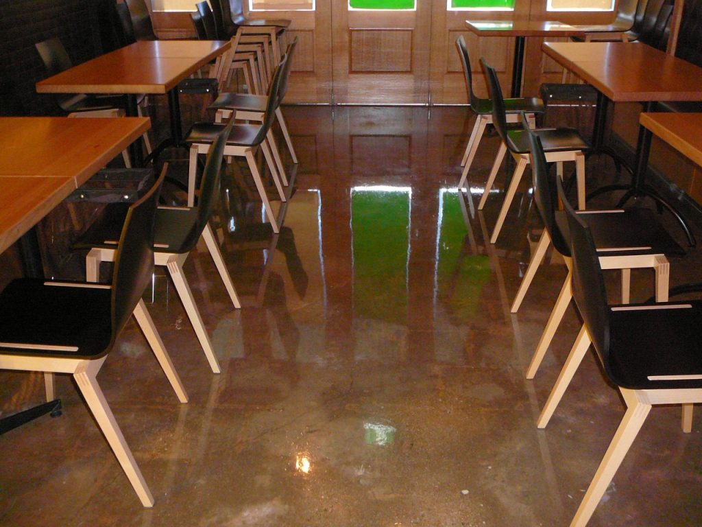 Polished concrete: Restaurant floor