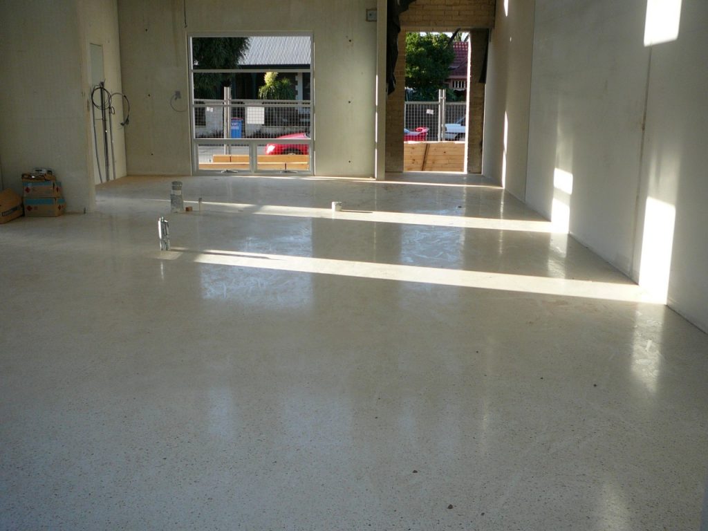 Polished concrete: Main floor