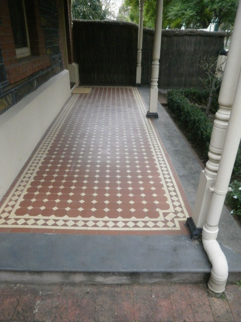 Tessellated Verandah, Red & Cream