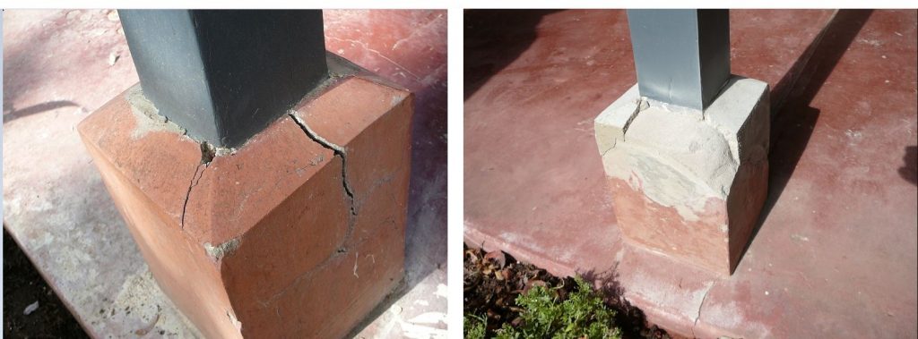 Concrete repairs: verandah post