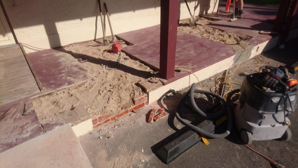 Concrete Resurfacing: removal of damaged concrete