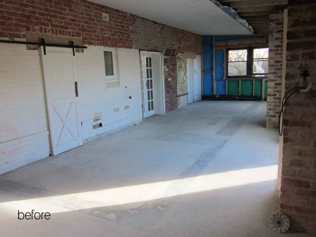 Existing concrete resurfacing - before