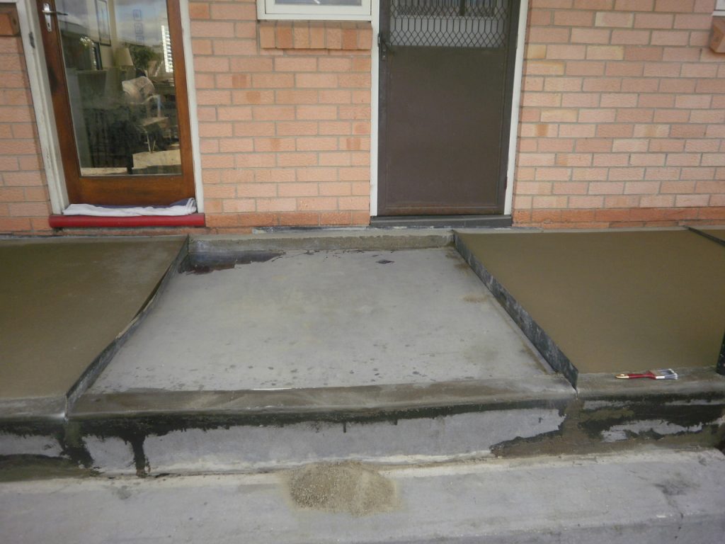 Levelling of concrete verandah