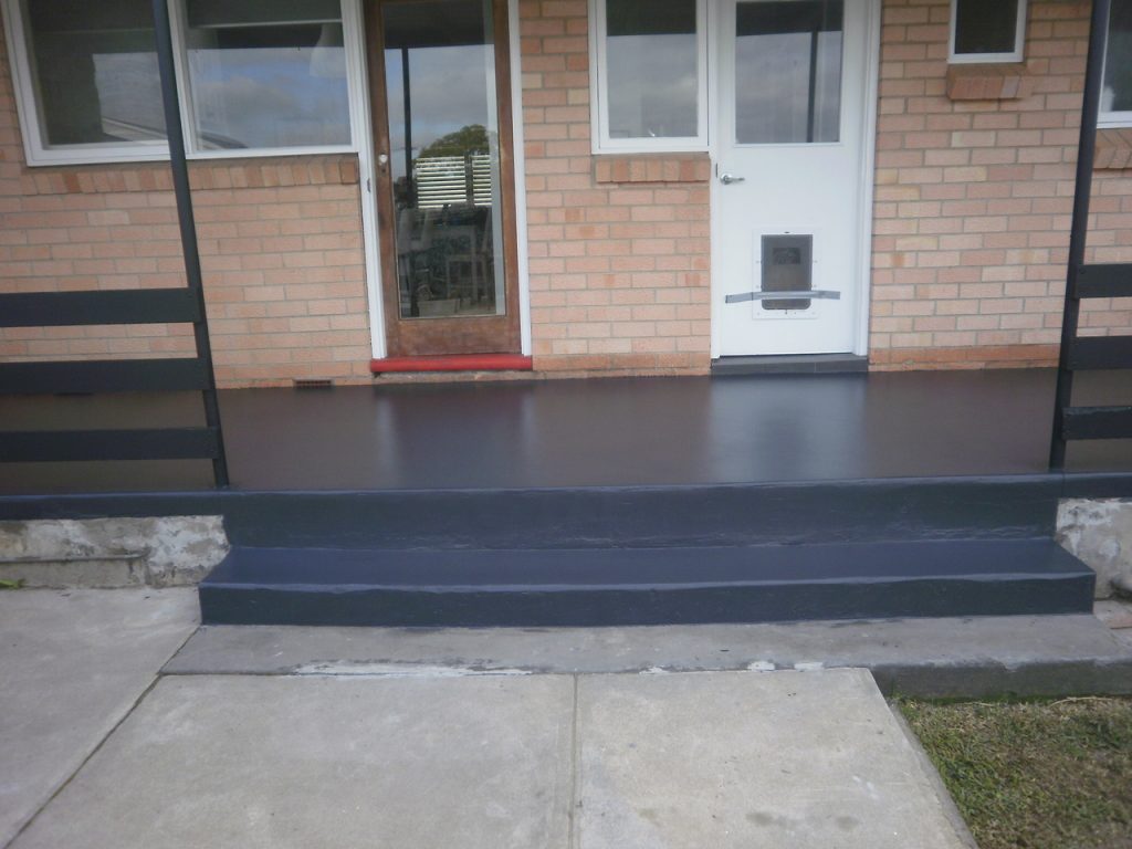 Concrete resurfacing verandah - after