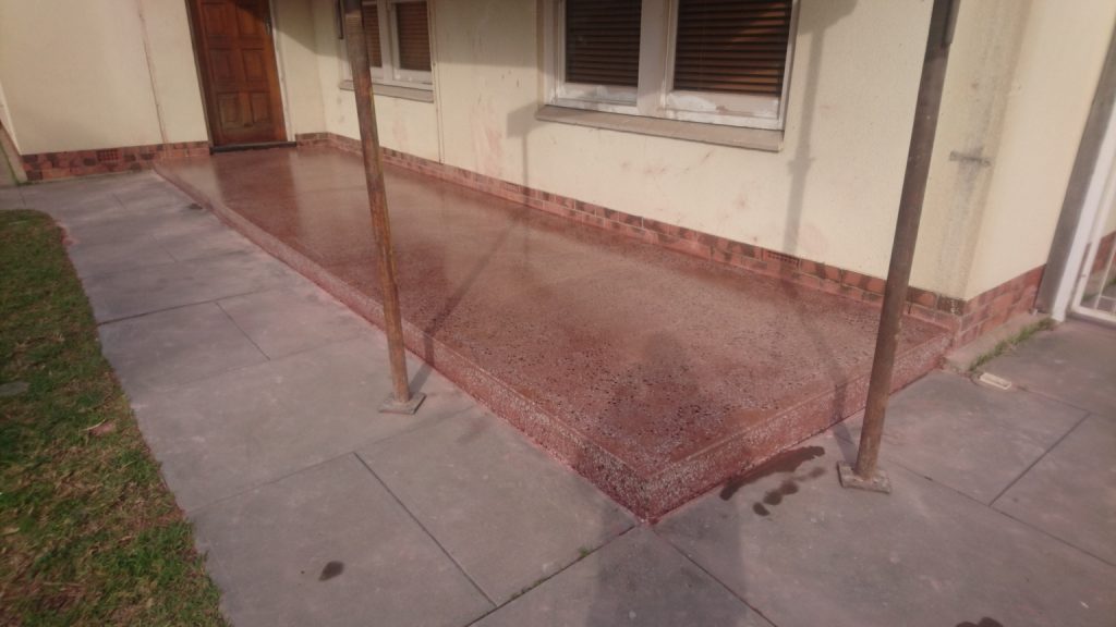 Coloured concrete: Polished - after