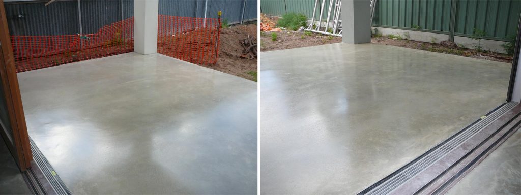 Polished concrete patio