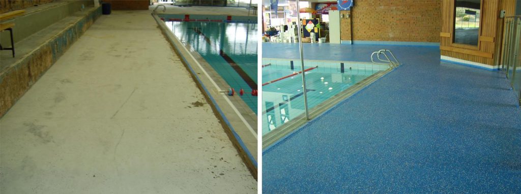 Public swimming pool: before & after
